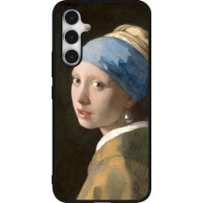 Samsung Galaxy A54 Case Hülle - Silikon schwarz Kunstbild - Das Mädchen mit dem Perlenohrring - Jan Vermeer