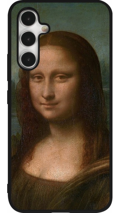 Samsung Galaxy A54 Case Hülle - Silikon schwarz Kunstbild - Mona Lisa - Leonardo de Vinci
