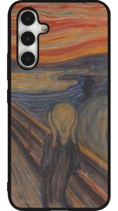 Samsung Galaxy A54 Case Hülle - Silikon schwarz Kunstbild - Der Schrei - Edvard Munch
