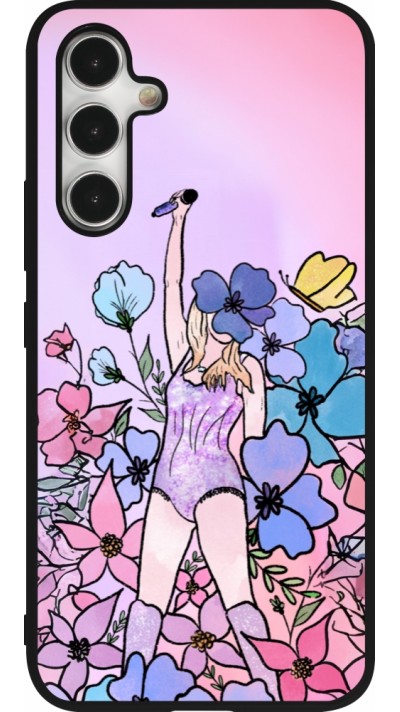 Samsung Galaxy A54 Case Hülle - Silikon schwarz Taylor Swift Sketch - Pink