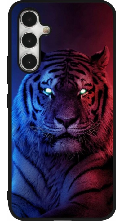 Samsung Galaxy A54 Case Hülle - Silikon schwarz Tiger Blue Red