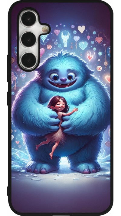 Samsung Galaxy A54 Case Hülle - Silikon schwarz Valentin 2024 Flauschige Liebe