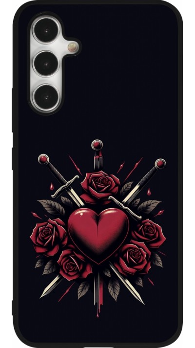 Samsung Galaxy A54 Case Hülle - Silikon schwarz Valentine 2024 gothic love