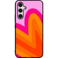 Samsung Galaxy A54 Case Hülle - Silikon schwarz Valentine 2024 heart gradient