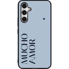 Samsung Galaxy A54 Case Hülle - Silikon schwarz Valentine 2024 mucho amor azul