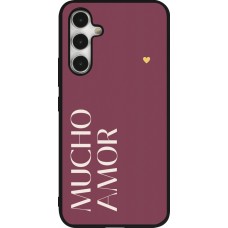 Samsung Galaxy A54 Case Hülle - Silikon schwarz Valentine 2024 mucho amor rosado