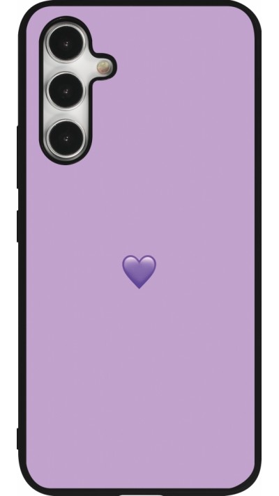 Samsung Galaxy A54 Case Hülle - Silikon schwarz Valentine 2023 purpule single heart