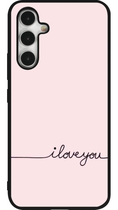 Samsung Galaxy A54 Case Hülle - Silikon schwarz Valentine 2023 i love you writing