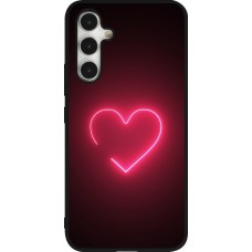Samsung Galaxy A54 Case Hülle - Silikon schwarz Valentine 2023 single neon heart