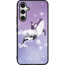 Samsung Galaxy A54 Case Hülle - Silikon schwarz Whale in sparking stars