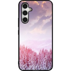 Samsung Galaxy A54 Case Hülle - Silikon schwarz Winter 22 Pink Forest
