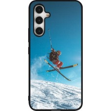Samsung Galaxy A54 Case Hülle - Silikon schwarz Winter 22 Ski Jump