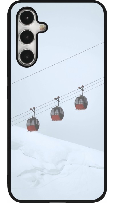 Samsung Galaxy A54 Case Hülle - Silikon schwarz Winter 22 ski lift