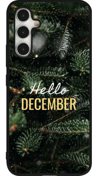 Samsung Galaxy A54 Case Hülle - Silikon schwarz Winter 25 Winter hello december