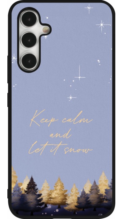 Samsung Galaxy A54 Case Hülle - Silikon schwarz Winter 25 Winter illustration of trees