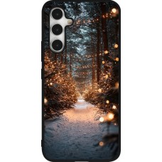 Samsung Galaxy A54 Case Hülle - Silikon schwarz Winter 25 Winter snowy road