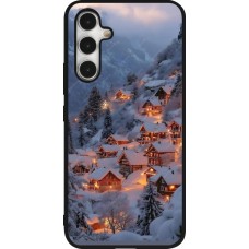 Samsung Galaxy A54 Case Hülle - Silikon schwarz Winter 25 Winter snowy village