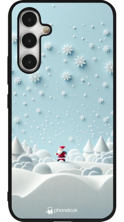 Samsung Galaxy A54 Case Hülle - Silikon schwarz Weihnachten 2023 Kleiner Vater Schneeflocke