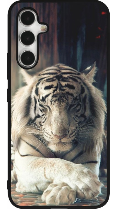 Samsung Galaxy A54 Case Hülle - Silikon schwarz Zen Tiger