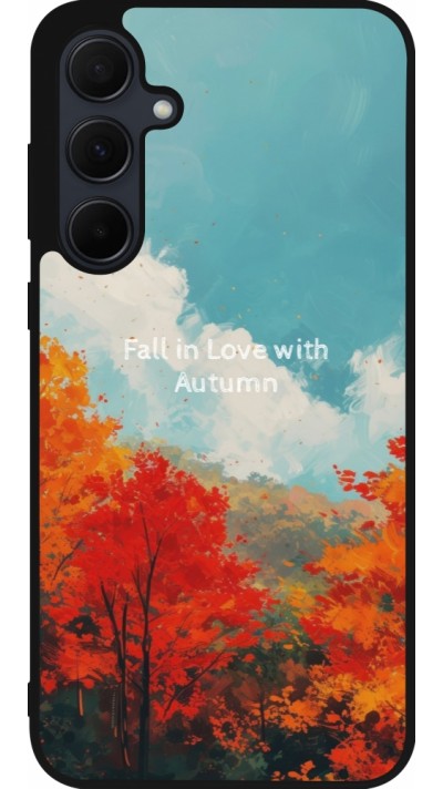 Samsung Galaxy A55 5G Case Hülle - Silikon schwarz Autumn 25 Fall in love