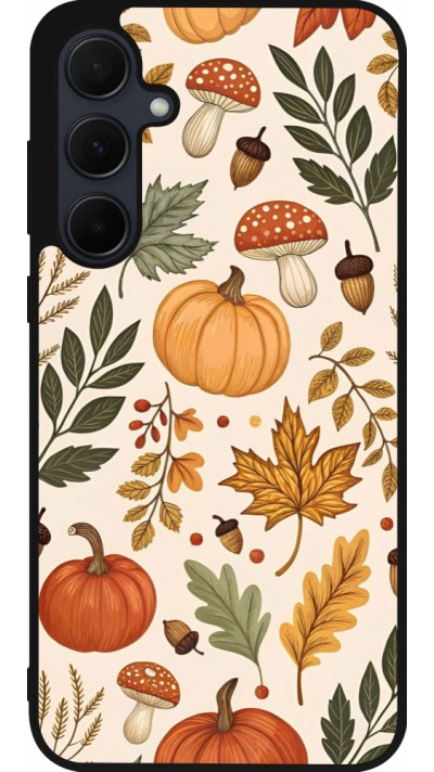 Samsung Galaxy A55 5G Case Hülle - Silikon schwarz Autumn 25 Autumn pattern
