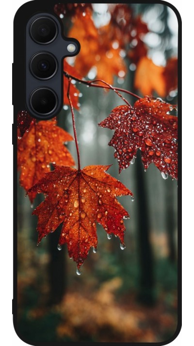 Samsung Galaxy A55 5G Case Hülle - Silikon schwarz Autumn 25 Rain