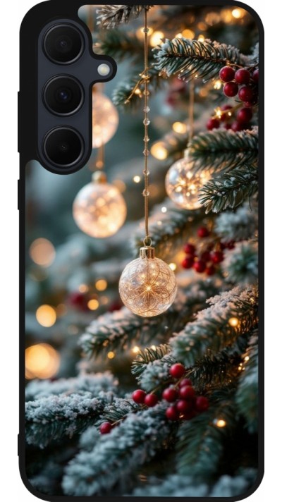 Samsung Galaxy A55 5G Case Hülle - Silikon schwarz Christmas 25 Xmas Decorated Tree