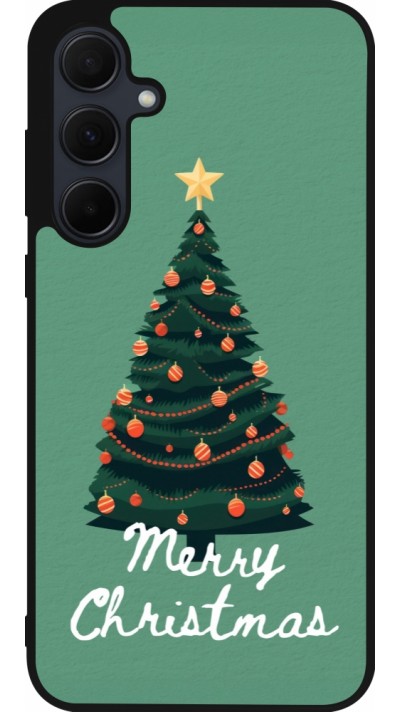 Samsung Galaxy A55 5G Case Hülle - Silikon schwarz Christmas 25 Xmas Tree