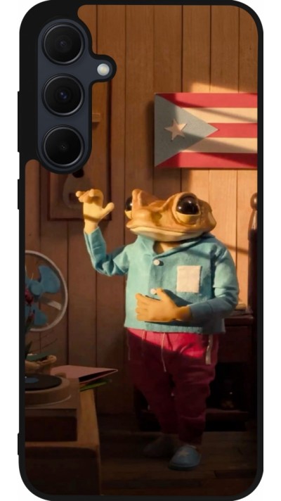 Samsung Galaxy A55 5G Case Hülle - Silikon schwarz Dancing frog DTMF