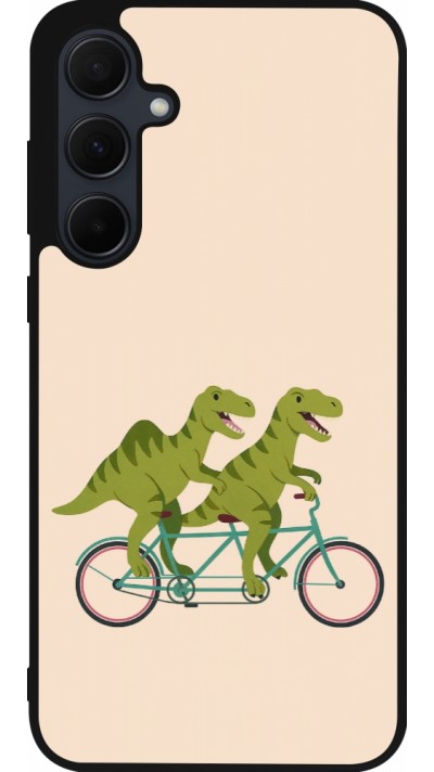 Samsung Galaxy A55 5G Case Hülle - Silikon schwarz Dinosaurs on bikes 2026