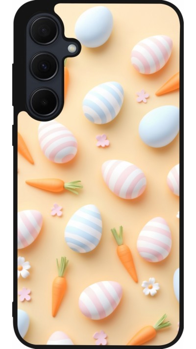 Samsung Galaxy A55 5G Case Hülle - Silikon schwarz Easter 2026 Pattern Easter