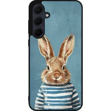 Samsung Galaxy A55 5G Case Hülle - Silikon schwarz Easter 2026 Rabbit navy