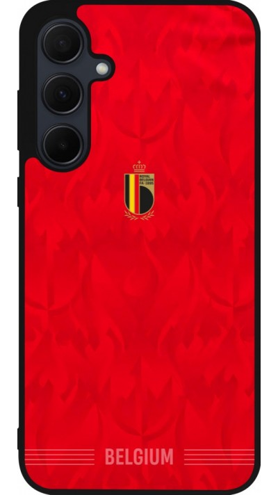 Samsung Galaxy A55 5G Case Hülle - Silikon schwarz Belgien 2026 personalisierbares Fussballtrikot