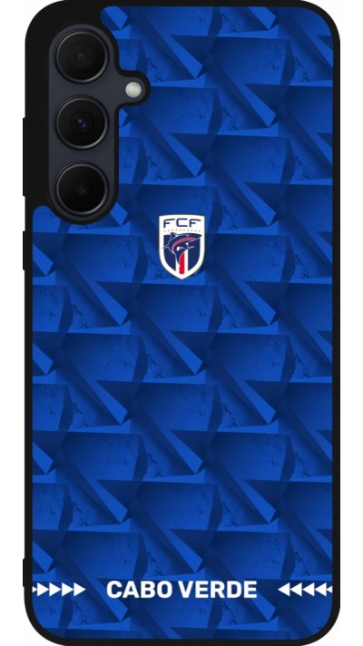 Samsung Galaxy A55 5G Case Hülle - Silikon schwarz Kap Verde 2026 personalisierbares Fussballtrikot