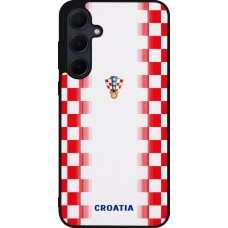 Samsung Galaxy A55 5G Case Hülle - Silikon schwarz Kroatien 2026 personalisierbares Fussballtrikot