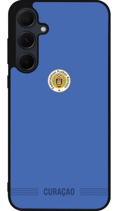Samsung Galaxy A55 5G Case Hülle - Silikon schwarz Curaçao 2026 personalisierbares Fussballtrikot