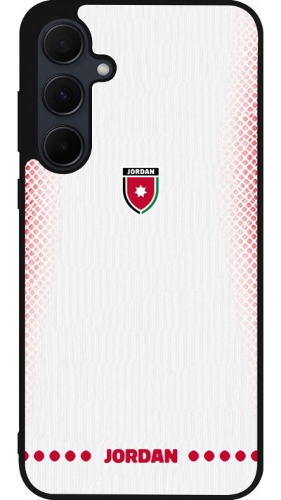 Samsung Galaxy A55 5G Case Hülle - Silikon schwarz Jordanien 2026 personalisierbares Fussballtrikot