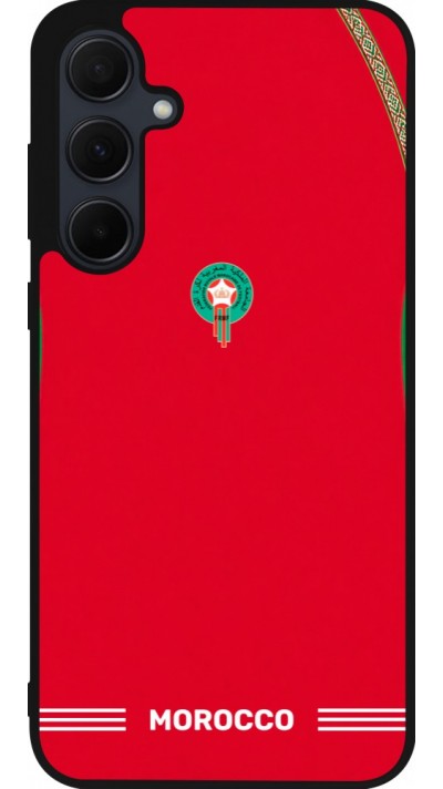 Samsung Galaxy A55 5G Case Hülle - Silikon schwarz Marokko 2026 personalisierbares Fussballtrikot