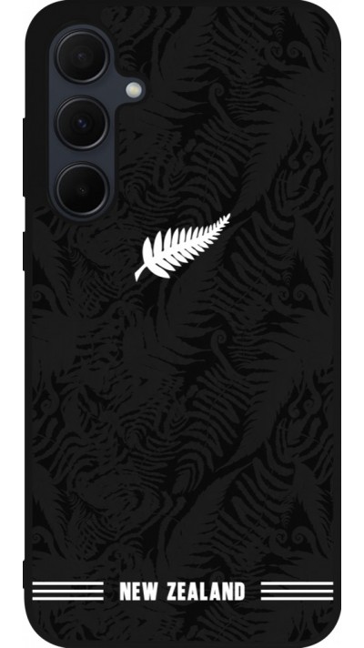 Samsung Galaxy A55 5G Case Hülle - Silikon schwarz Neuseeland 2026 personalisierbares Fussballtrikot