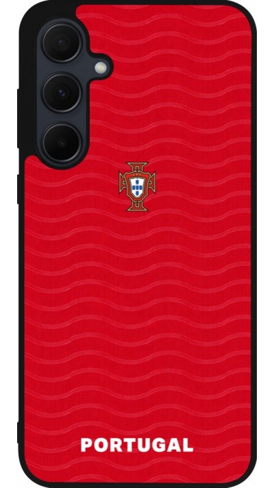 Samsung Galaxy A55 5G Case Hülle - Silikon schwarz Portugal 2026 personalisierbares Fussballtrikot