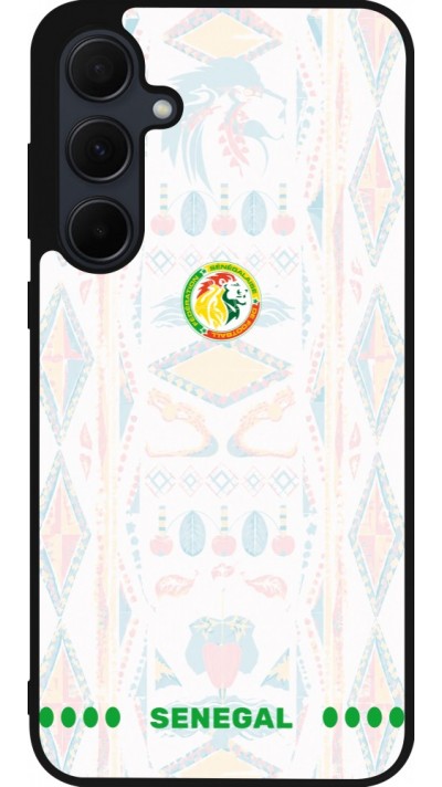 Samsung Galaxy A55 5G Case Hülle - Silikon schwarz Senegal 2026 personalisierbares Fussballtrikot