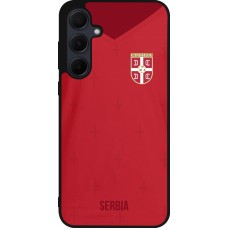 Samsung Galaxy A55 5G Case Hülle - Silikon schwarz Serbien 2022 personalisierbares Fussballtrikot