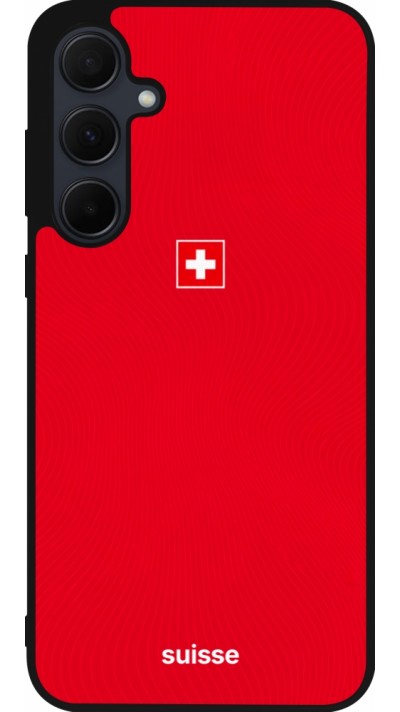 Samsung Galaxy A55 5G Case Hülle - Silikon schwarz Schweiz 2026 personalisierbares Fussballtrikot