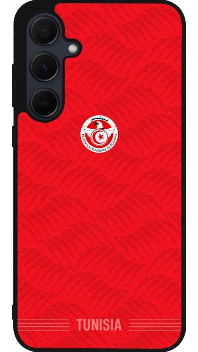 Samsung Galaxy A55 5G Case Hülle - Silikon schwarz Tunesien 2026 personalisierbares Fussballtrikot