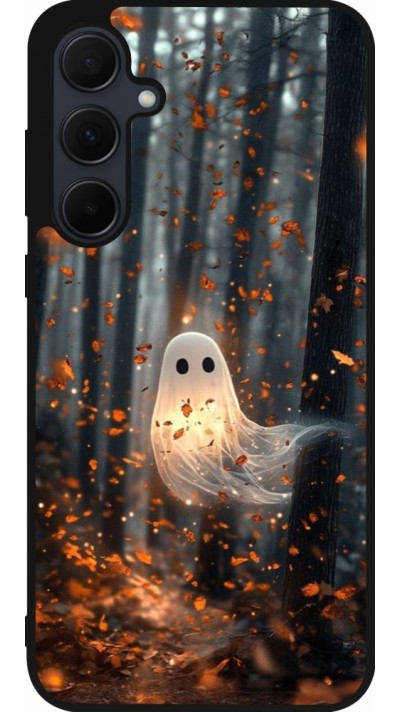 Samsung Galaxy A55 5G Case Hülle - Silikon schwarz Halloween 2025 Ghost in the forest Samsung Galaxy A55 5G Case Hülle - Silikon schwarz Halloween 2025 Ghost in the forest