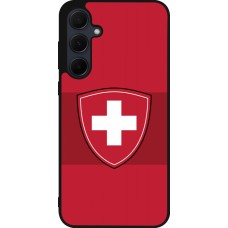 Samsung Galaxy A55 5G Case Hülle - Silikon schwarz Hockey World Championship Ecusson Suisse