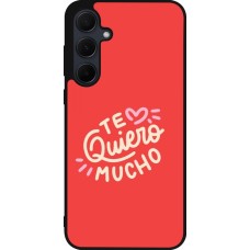 Samsung Galaxy A55 5G Case Hülle - Silikon schwarz Saint Valentines Day 26 Te quiero mucho