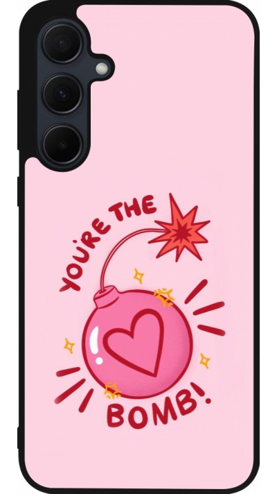 Coque Samsung Galaxy A55 5G - Silicone rigide noir Saint Valentines Day 26 You are the bomb