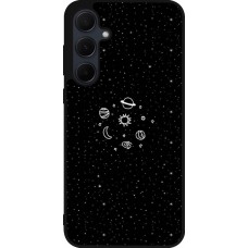 Samsung Galaxy A55 5G Case Hülle - Silikon schwarz Space Doodle