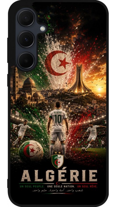Samsung Galaxy A55 5G Case Hülle - Silikon schwarz Fussball Algerien splash 2026